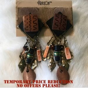 ARAGON MIXED MEDIA DANGLE EARRINGS NWT